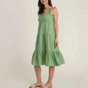 Marine Layer Jade Sheen Green Midi Dress NWT SZ XS